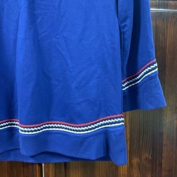 Lucky Lotus Bright Blue boho shirt size small - Picture 5 of 11